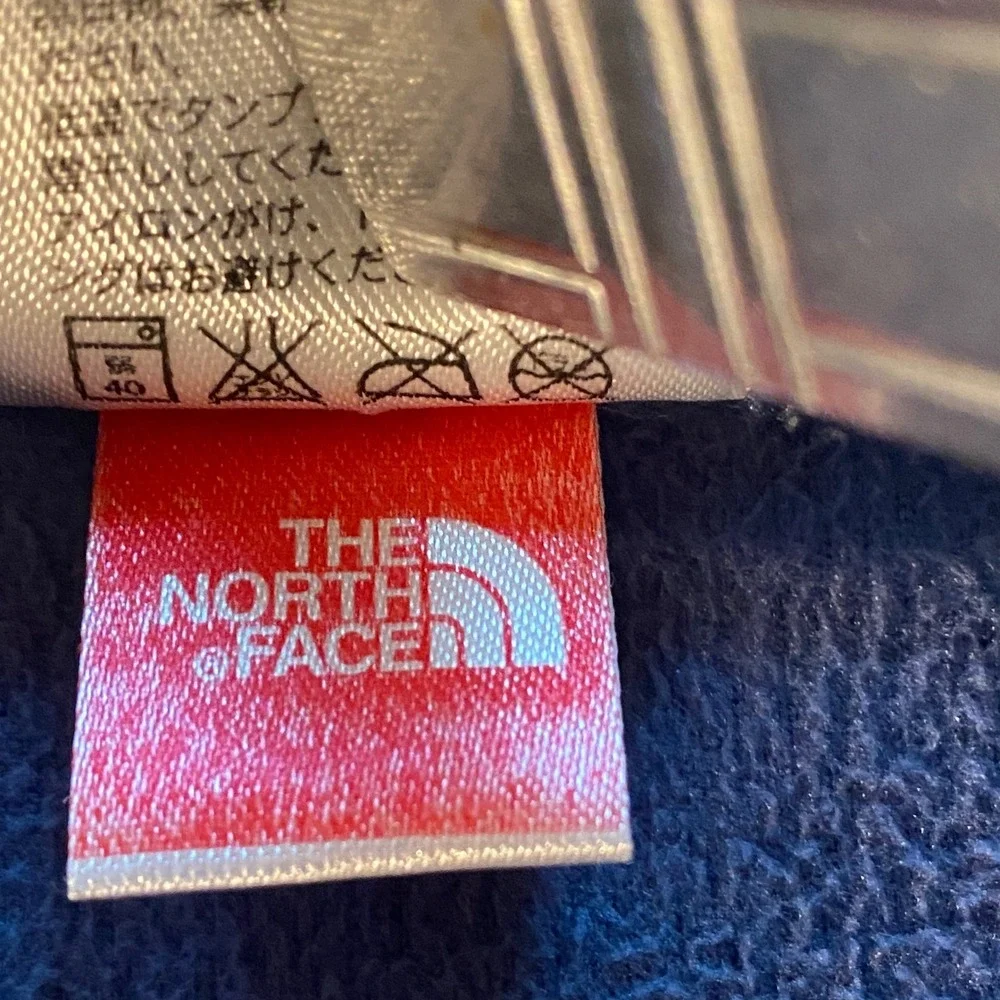 The North Face Mens Blue Full Zip Fleece Jacket AXE8 Mock Neck Large S06